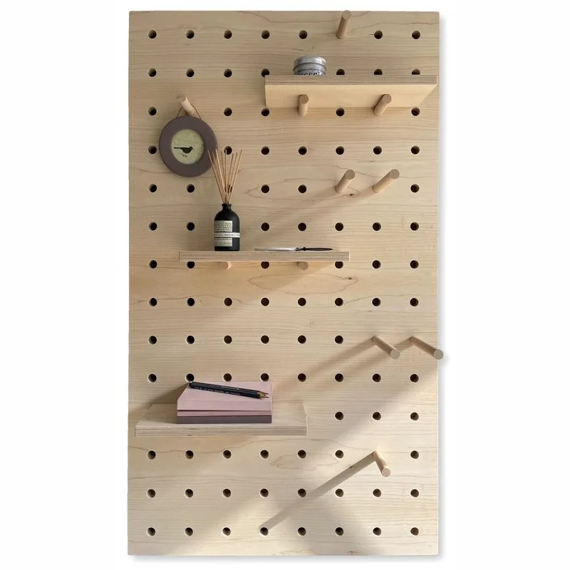 Maple veneer pegboard