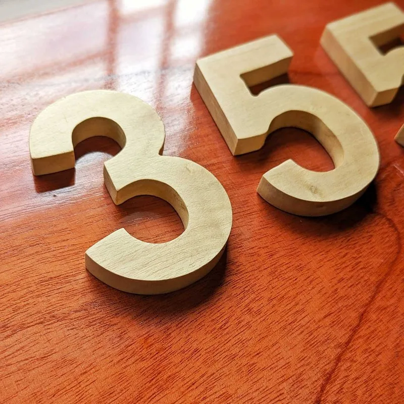 Chic 3D Wooden Numbers & Letters