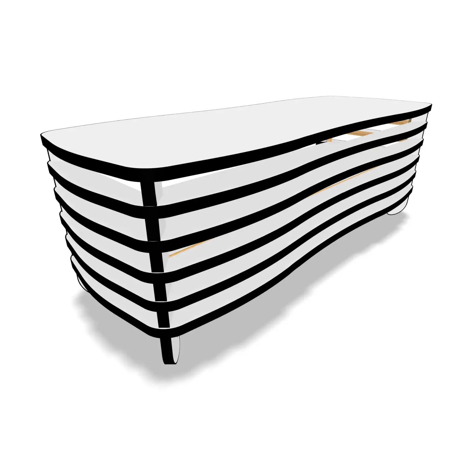 Wavy TV rack