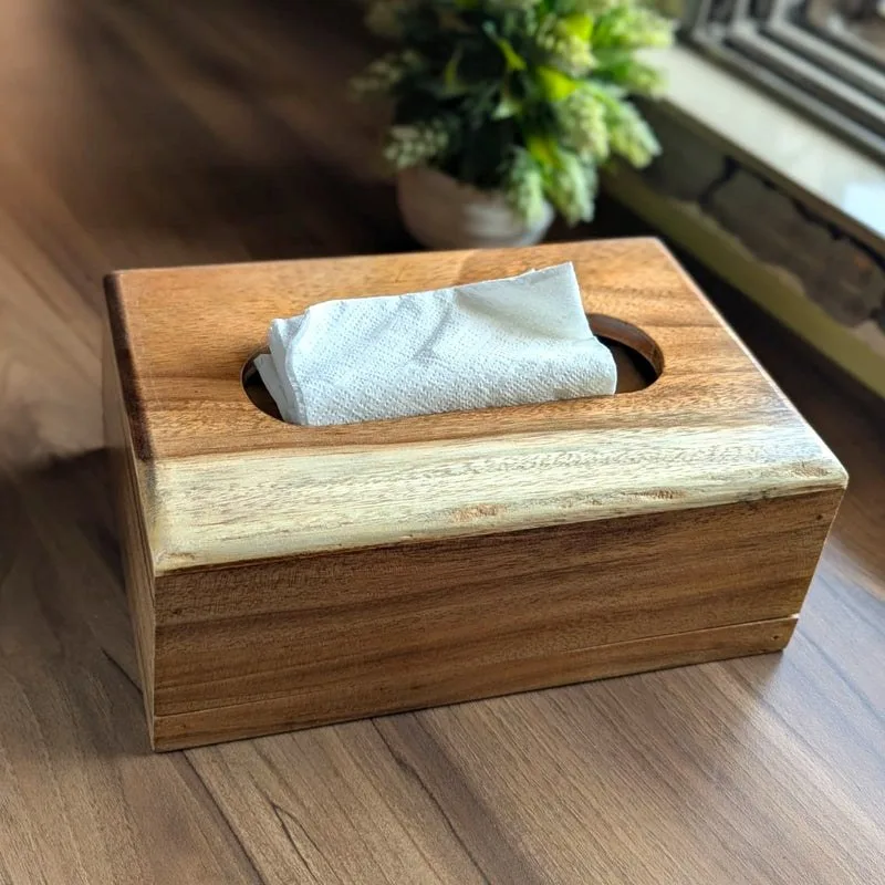 Handmade Wooden Tissue Box Cover