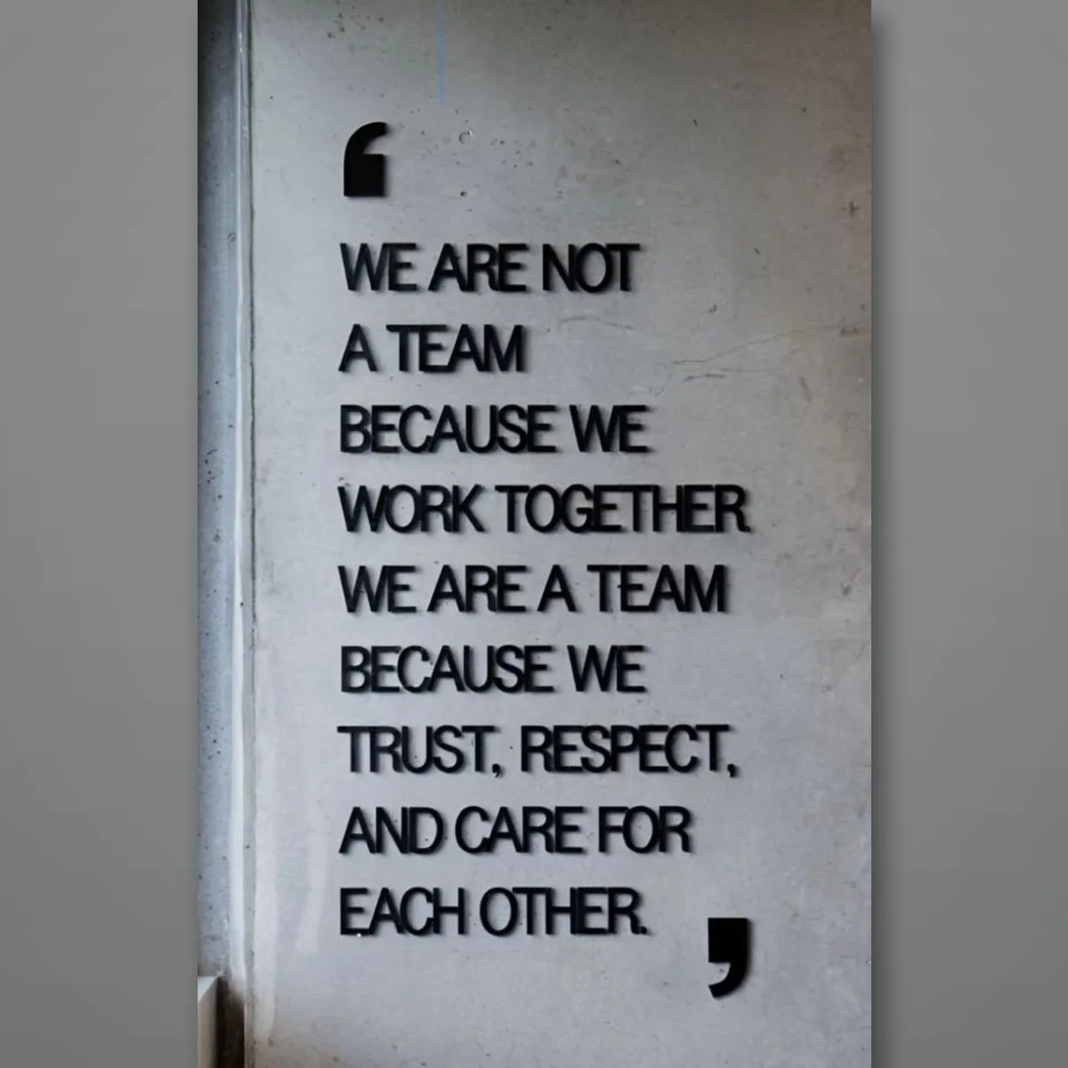 Team Quote Wall Lettering
