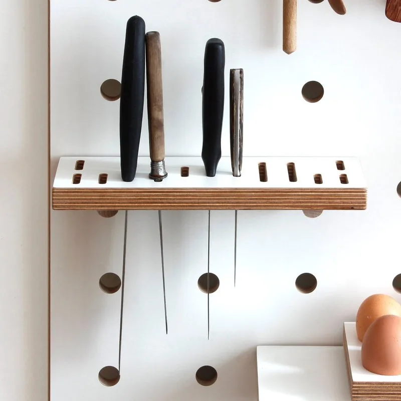 Knife holder shelf - white