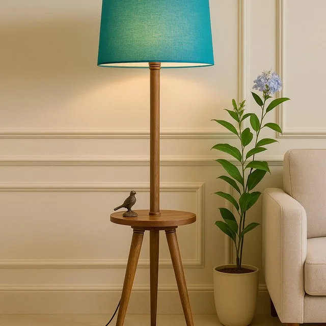 Table Tripod Wooden Floor Lamp