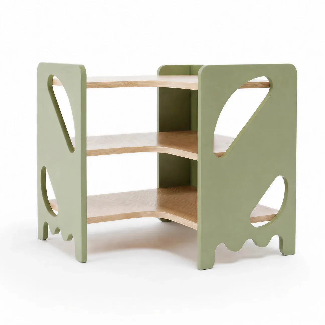 Rounded corner shelf
