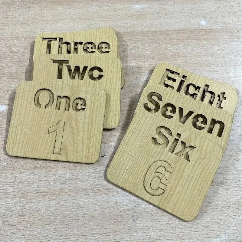 Counting Drawing and Puzzles Stencils, One to Ten