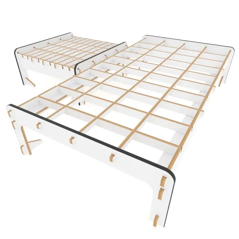 Slatted bed frame