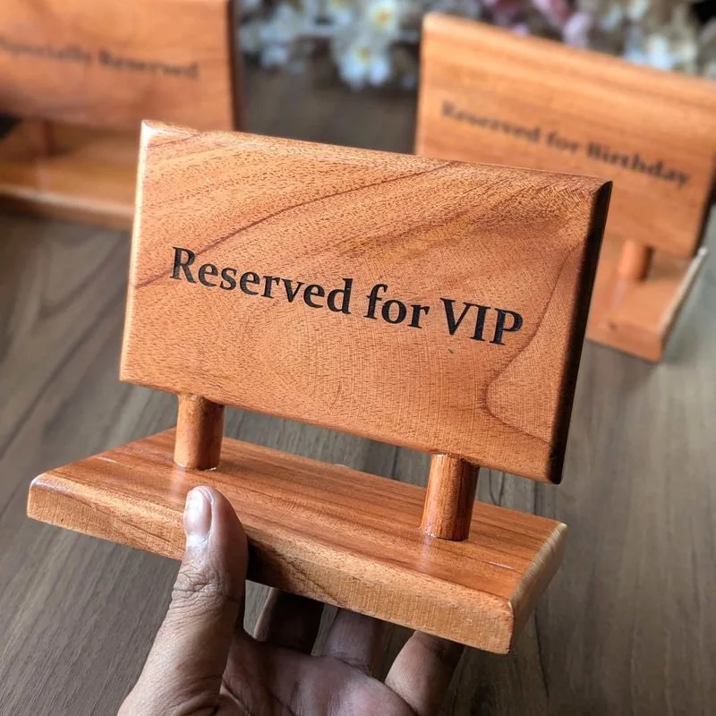 Custom Rectangular Wooden Reserved Sign