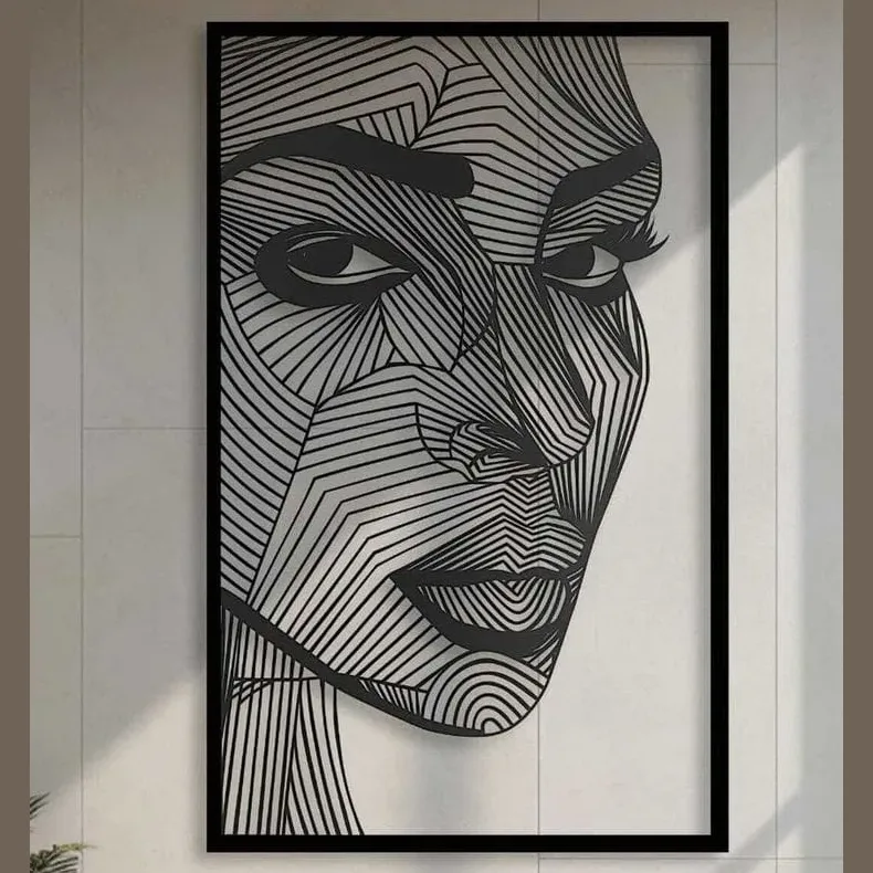 Line face wall panel