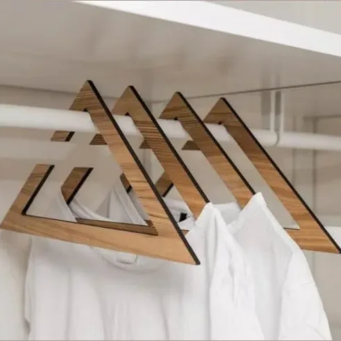 Triangle clothes hangers, set of four