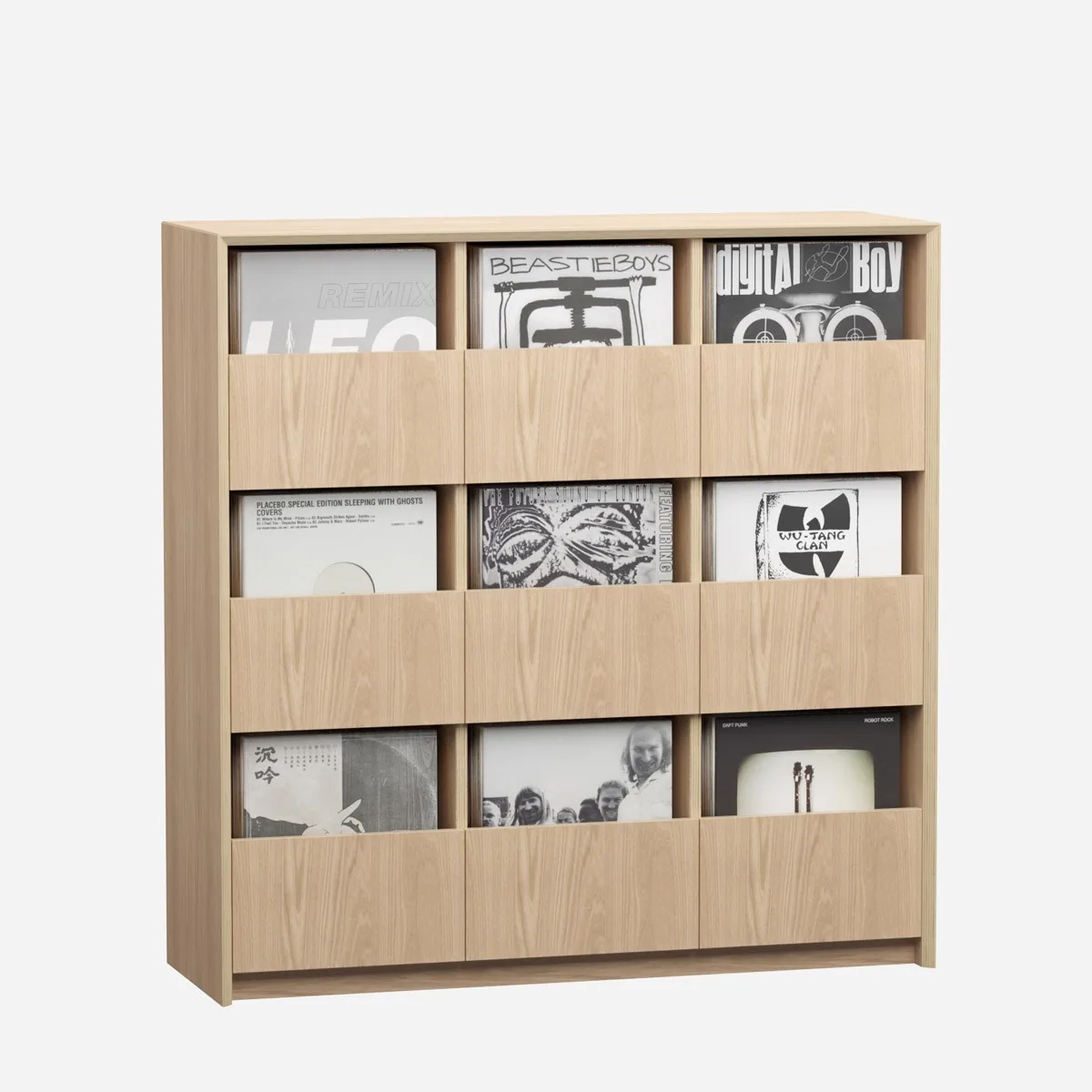 Vinyl record cabinet, 9 drawers