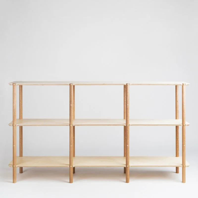 Mid-height modular shelving unit