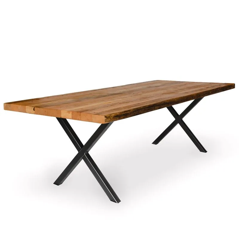 Industrial modern frame reclaimed wood dining table DT-20