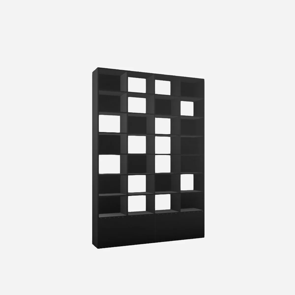 Wall unit, black melamine, 2 to 3 m wide
