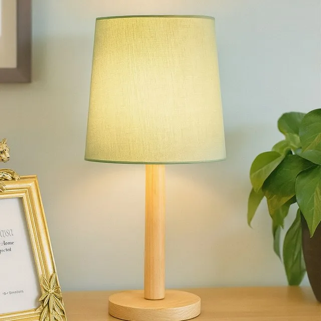 Pinewood Table Lamps For Nightstand