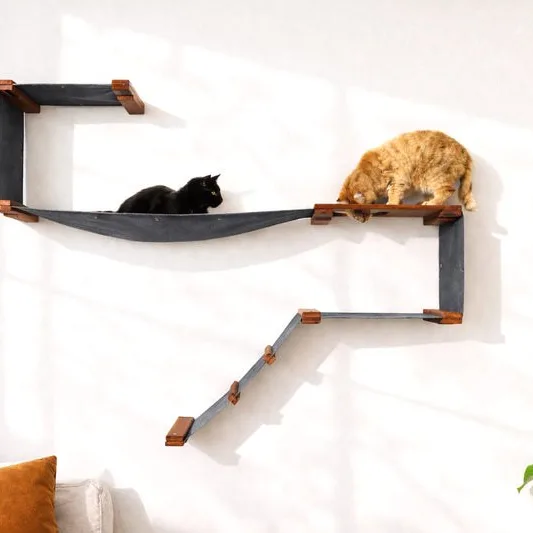 Cat play wall system