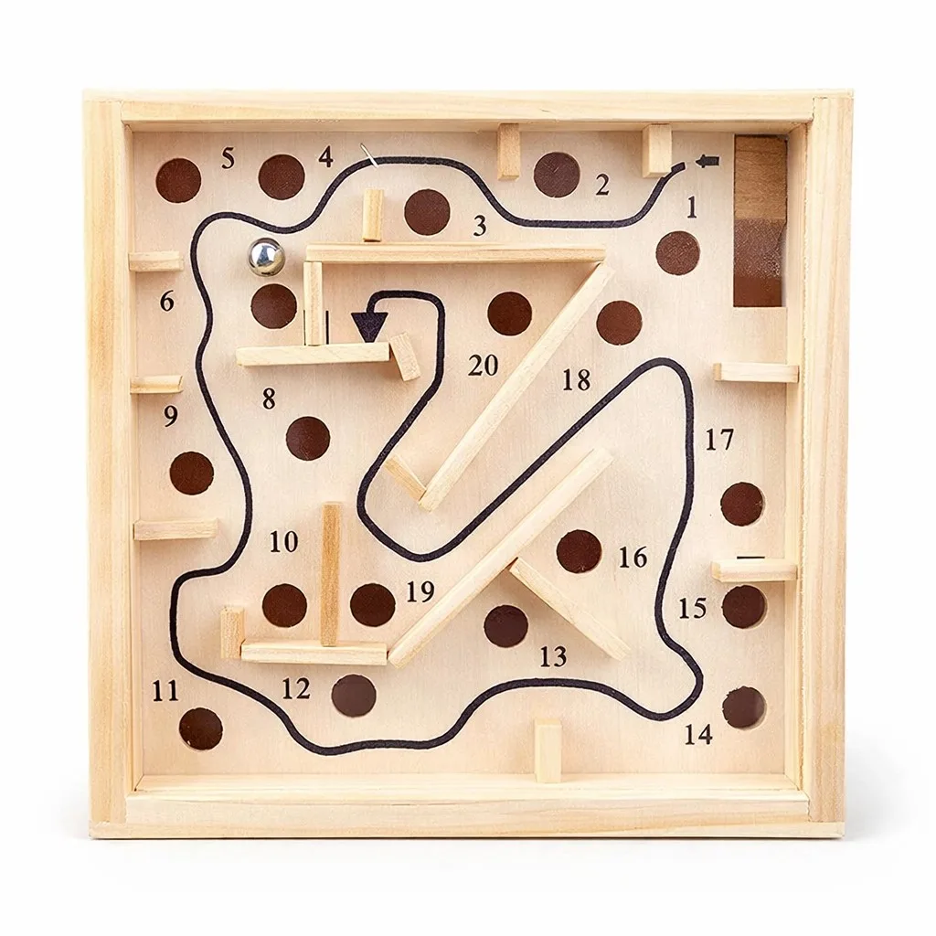 Wooden Ball Maze Activity Toy