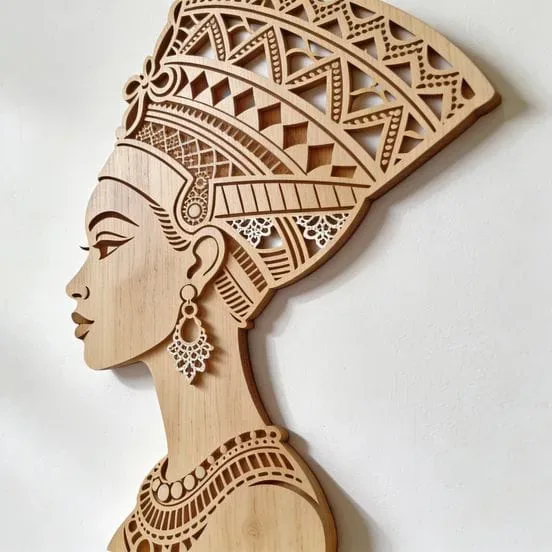 Queen profile layered wall art