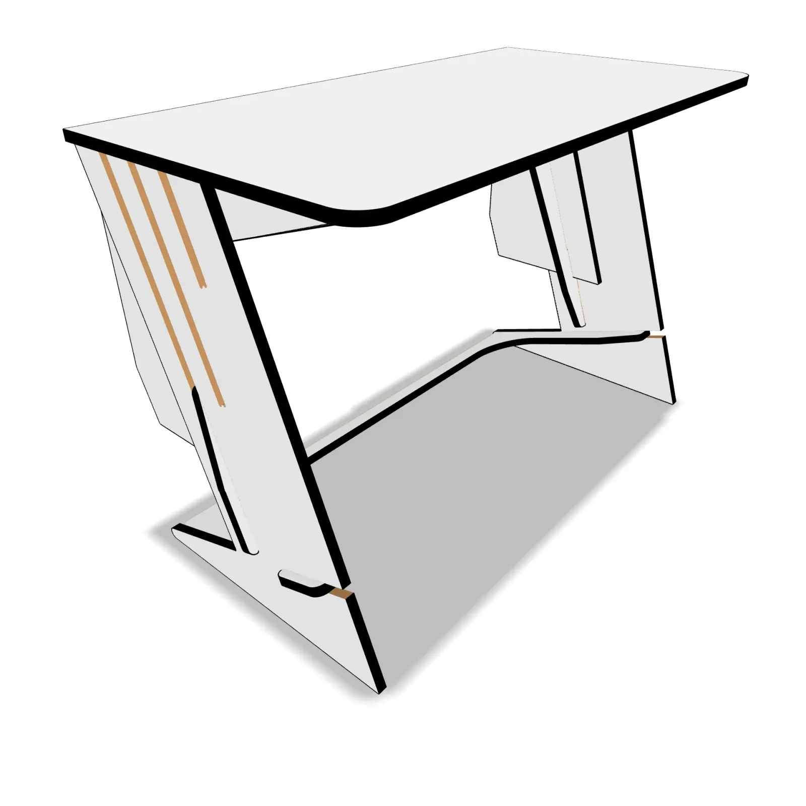 Standing desk, three heights