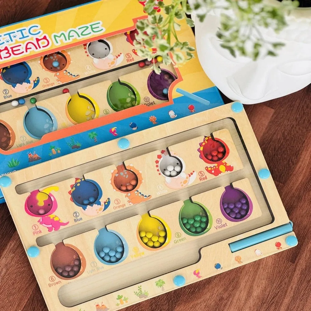 Wooden Magnetic Beads Sorting Activity Maze