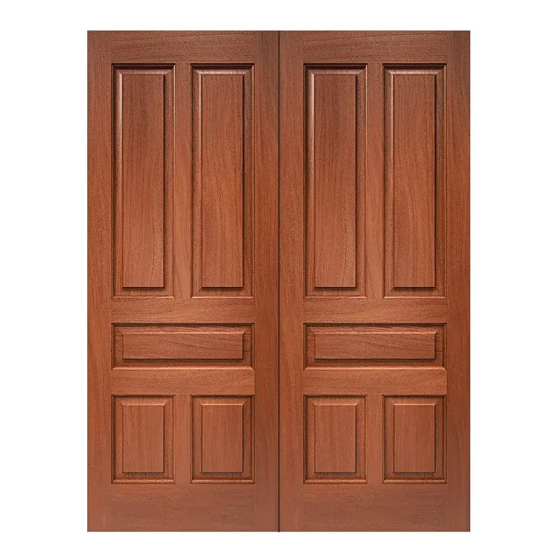 Double solid wood exterior door DR-48