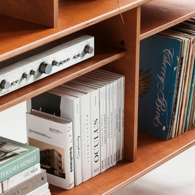 Media console, birch plywood