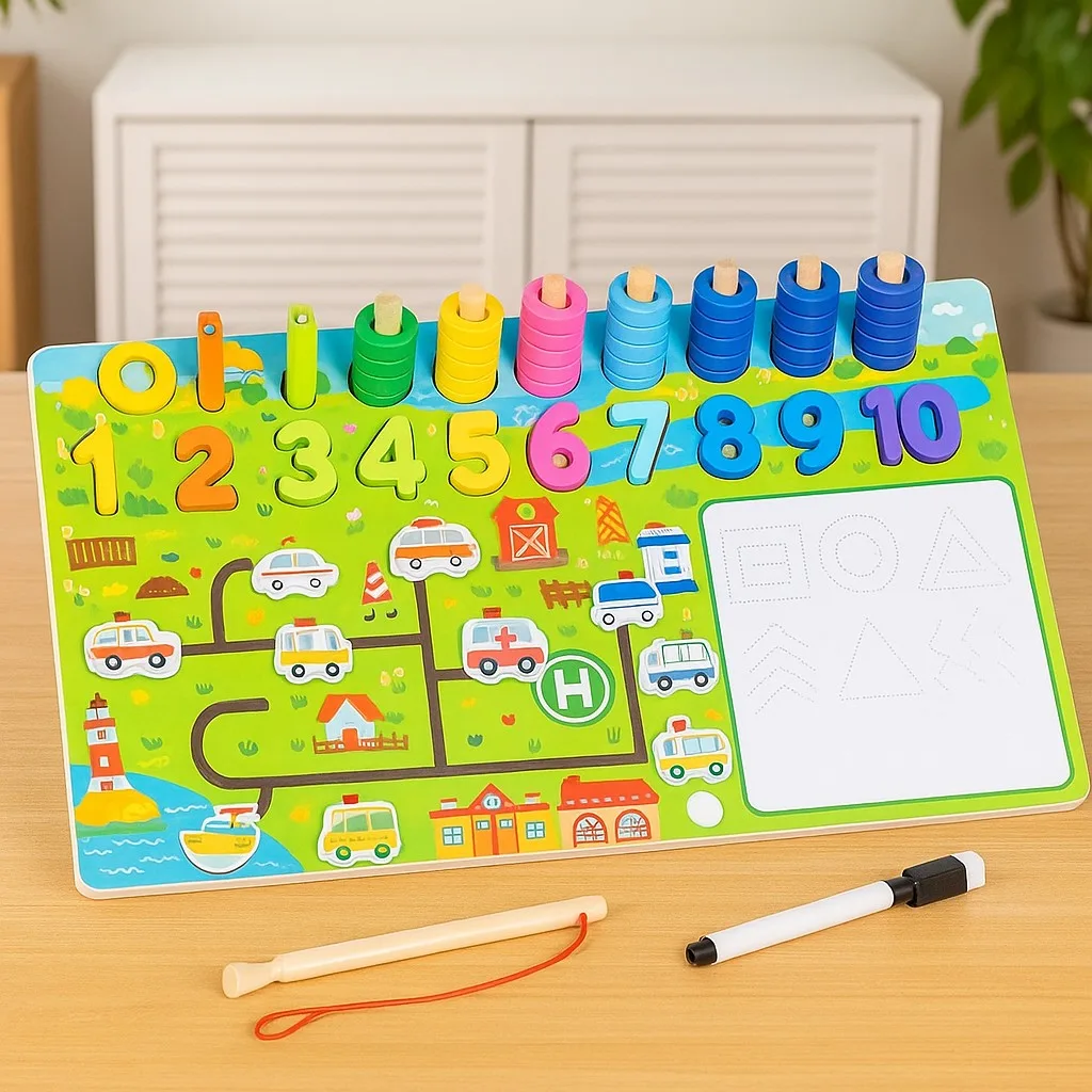 Wooden Multifunction logarithmic Activity Busy Board