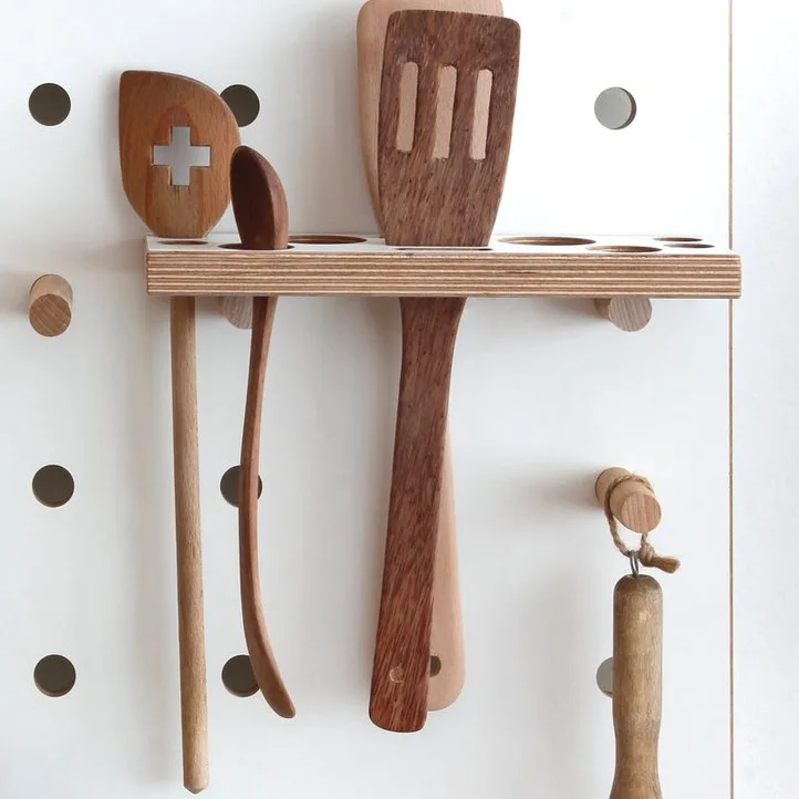 Utensil holder shelf - white
