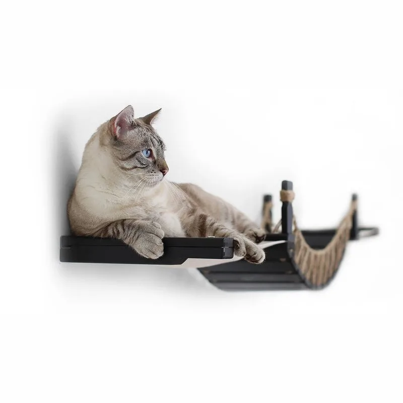 Double Cat Hammock and Climbing Bridge Combo