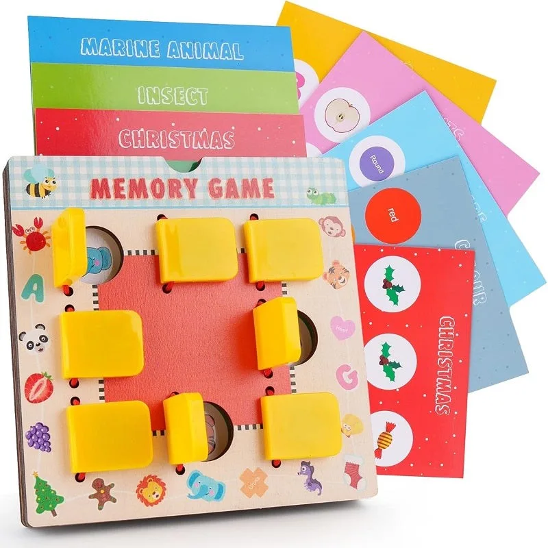 Wooden Mind Sharpening Flip Board Memory Game
