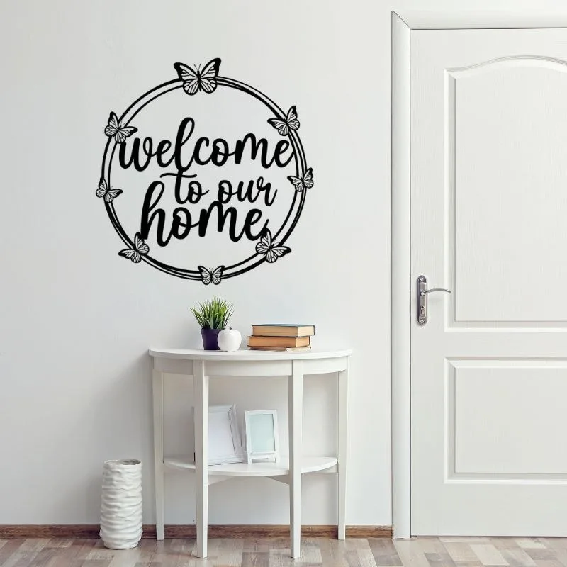 Welcome to Our Home Wall Frame – Elegant Entryway Décor