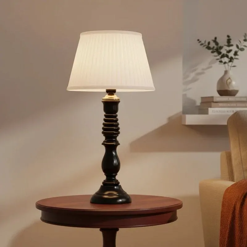 Transitional Wooden Table Lamp