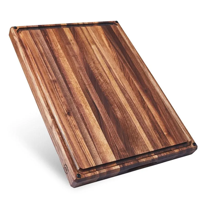 Walnut cutting board with juice groove