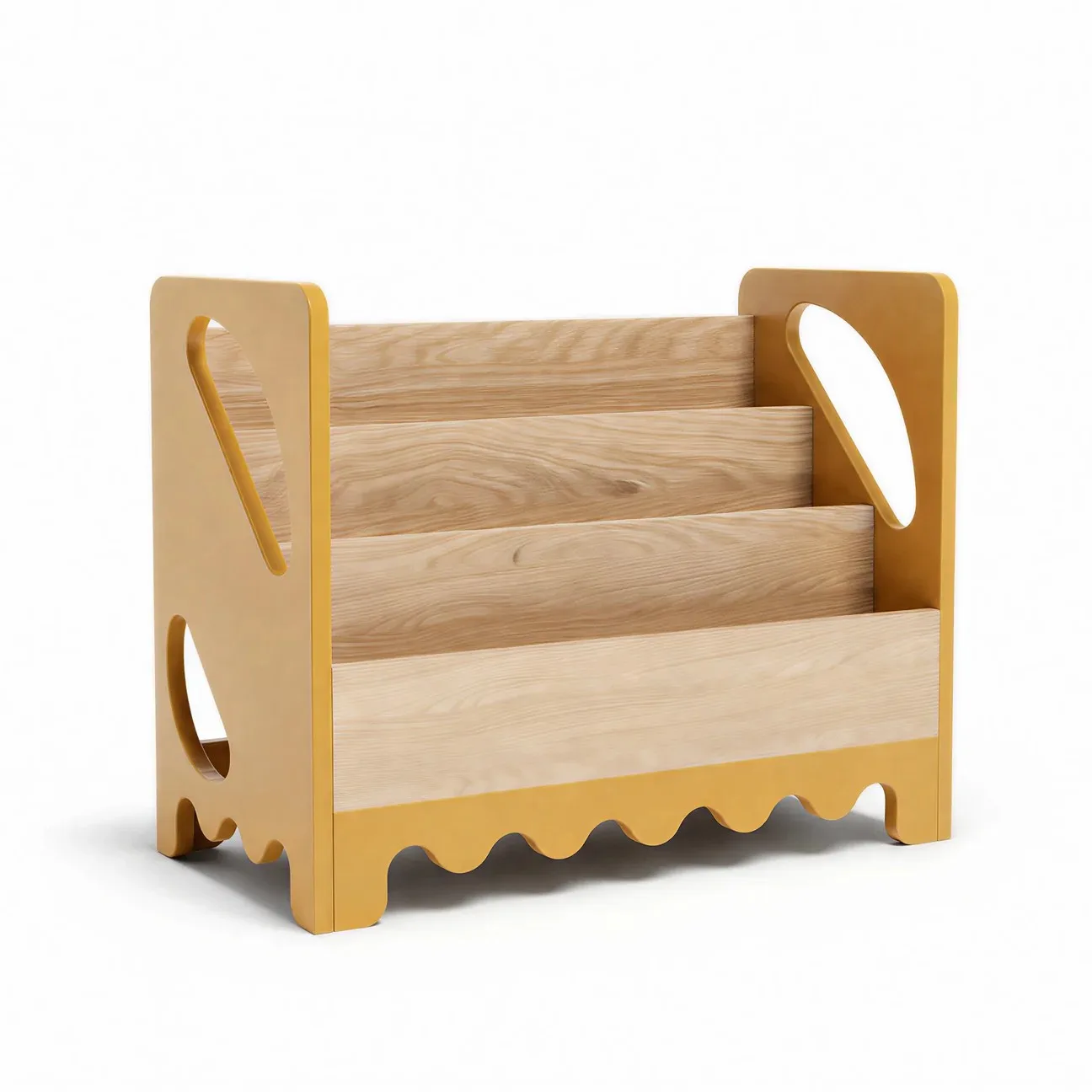 Rounded kids bookshelf