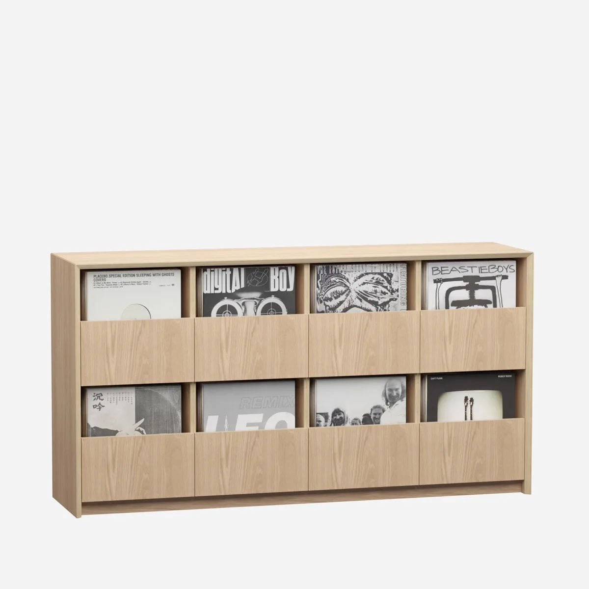 Vinyl record cabinet, 8 drawers