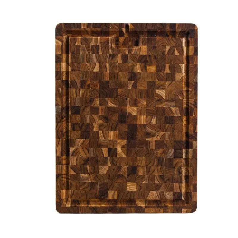 End-grain cutting and carving board