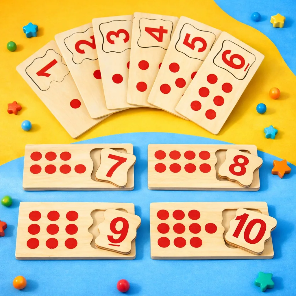 Wooden Creative Math Numbers Sorting Puzzle