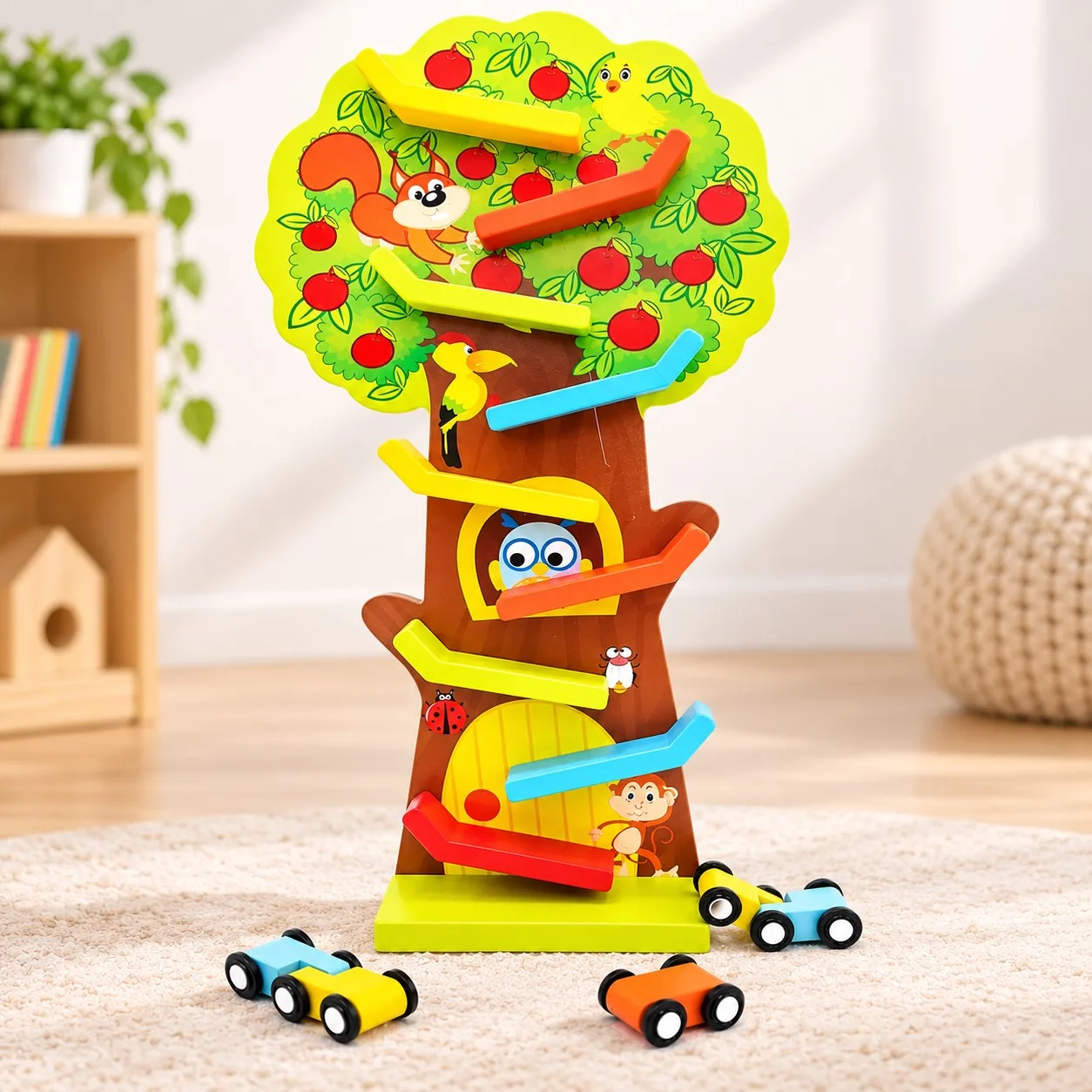Wooden Squirrel Taxiway Ramp Car Race Activity