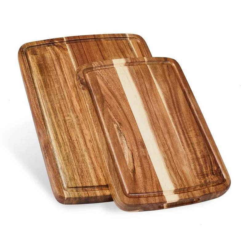 Acacia cutting boards, set of two