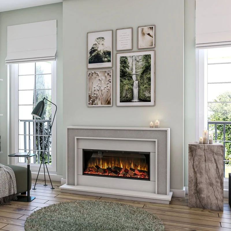 Media wall with fireplace MW-20