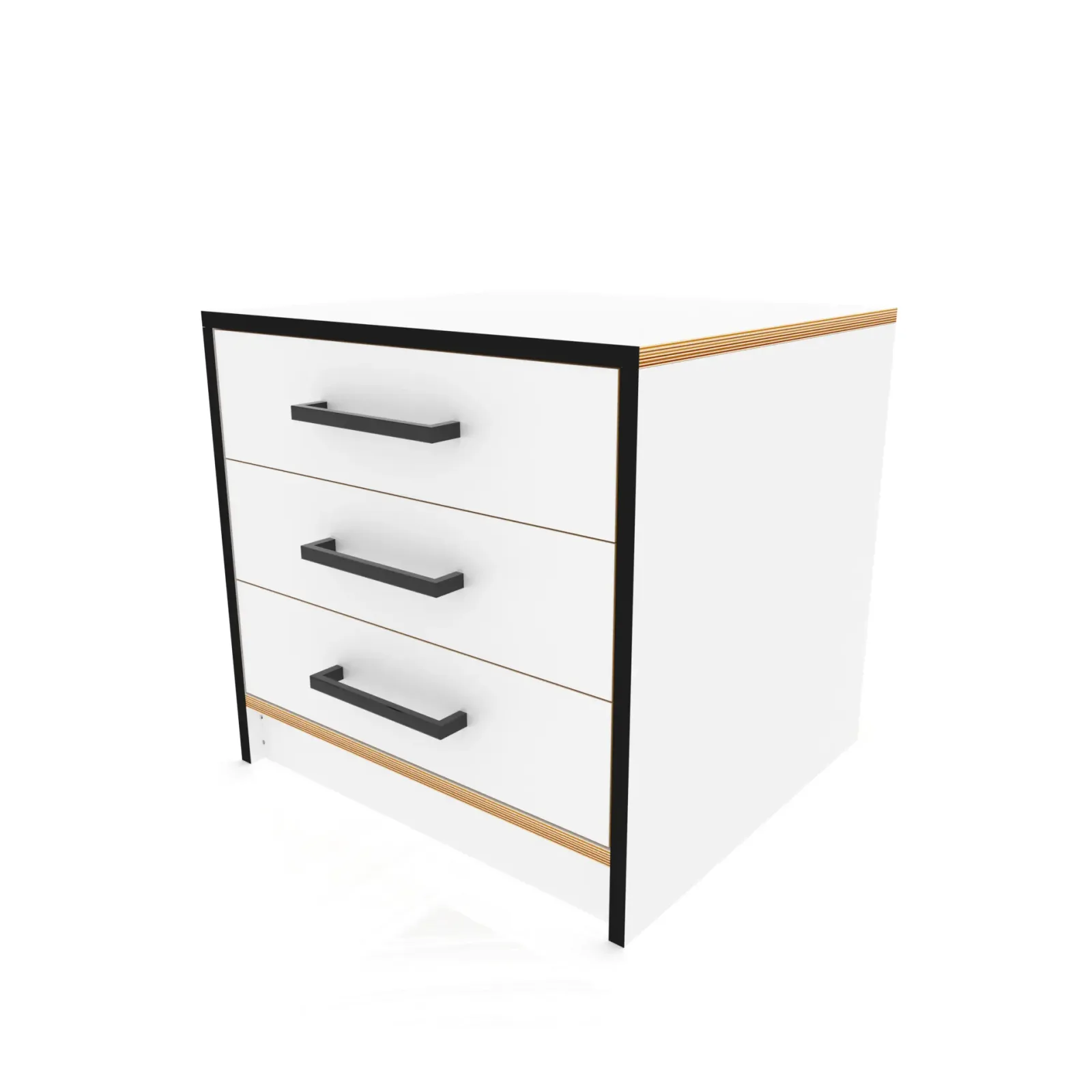 Drawer cabinet, three drawers