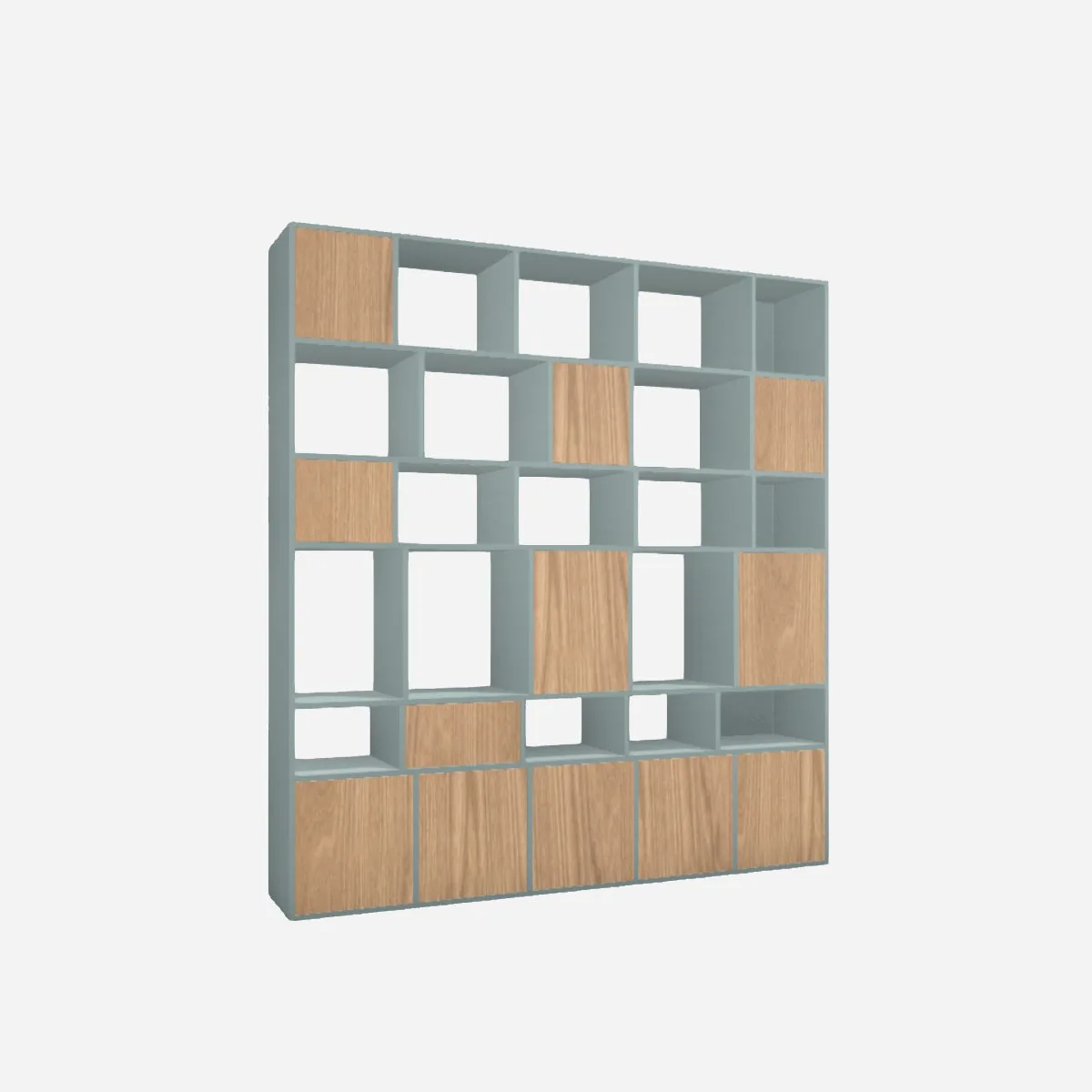 Bookcase, melamine industrial green
