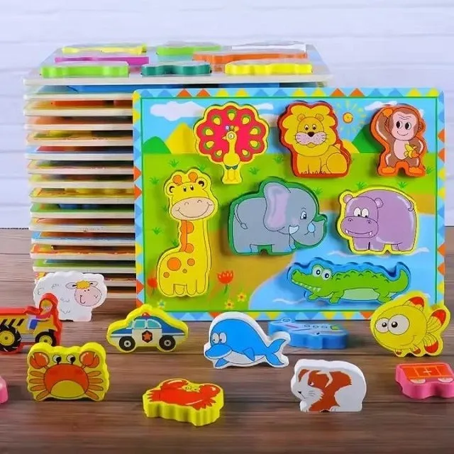 Wooden 3D Interactive Sorting Educational Boards